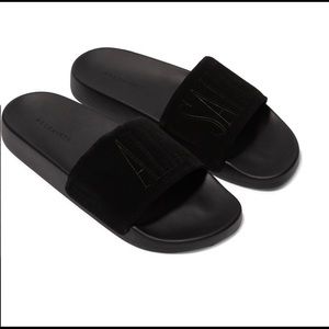 Black All Saints Slides